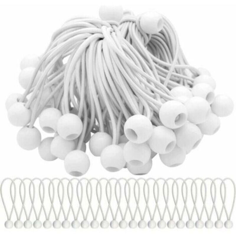 Set Aus 75 Elastischen Sandow-seilen, 150 Mm Mit Kugeln – Hohe Belastbarkeit Zum Befestigen Von Zelten, Pavillons Und Planen – Dehnungskapazität Bis 300 Mm