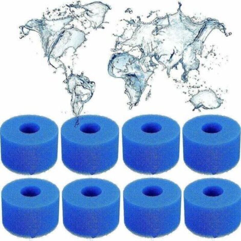 8er-set S1-schaumstofffilter, Wiederverwendbar, Für Intex S1 Whirlpool, Pool Und Aquarium