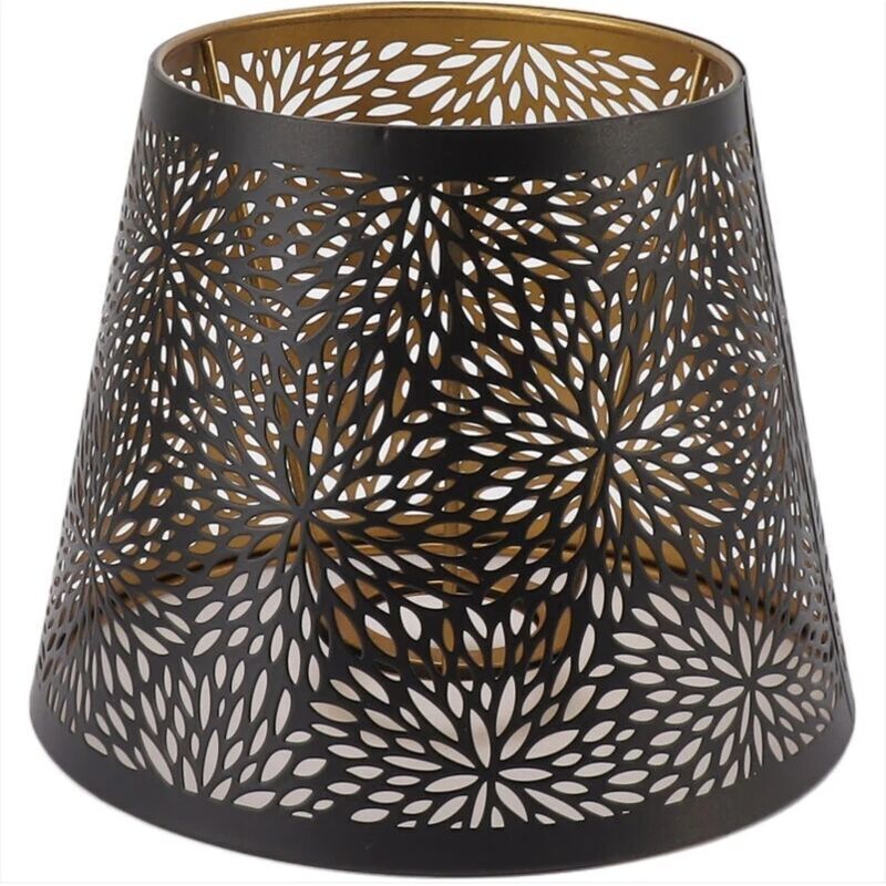 Metall-lampenschirm 15 Cm – Waldbaum-motiv – Goldener Hohldeckel Aus Eisen – Kompatibel Mit E26/e27 – Für Moderne Beleuchtung
