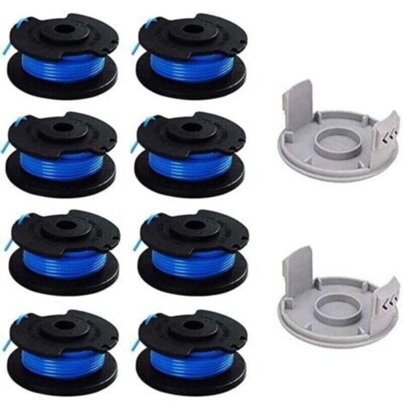 10 Ersatzspulen-pakete Für Rasentrimmer, Kompatibel Mit Ryobi One+ Ac14rl3a, Kabelloser Fadentrimmer, 8 Spulen + 2 Trimmerköpfe