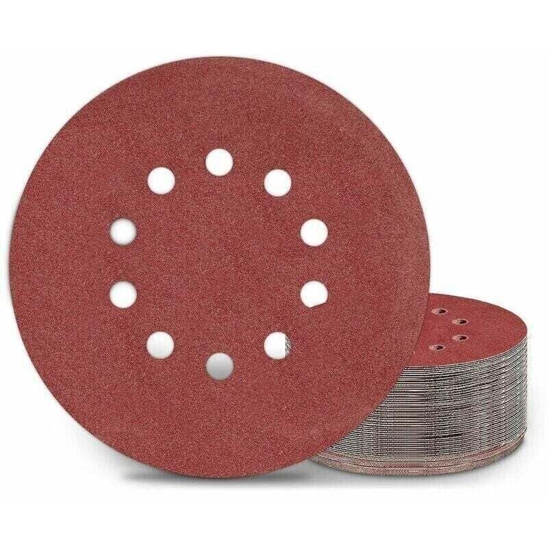 Schleifscheiben 225 Mm, 25 Runde Schleifpads P120 Korn, 10 Löcher, Für Langhalsschleifer, Trockenbauschleifer Und Giraffenschleifer