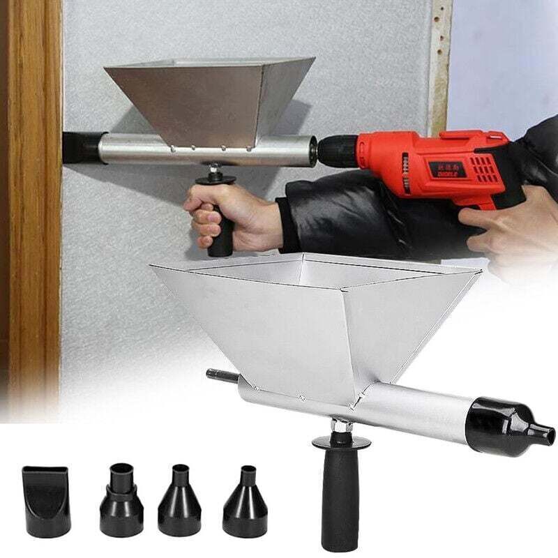 Elektrische Mörtelpistole – Kohlenstoffstahl – Länge 12 Cm – 4 Düsen Für Zement Und Gips – Kompatibel Mit Bohrern Von 8 Mm
