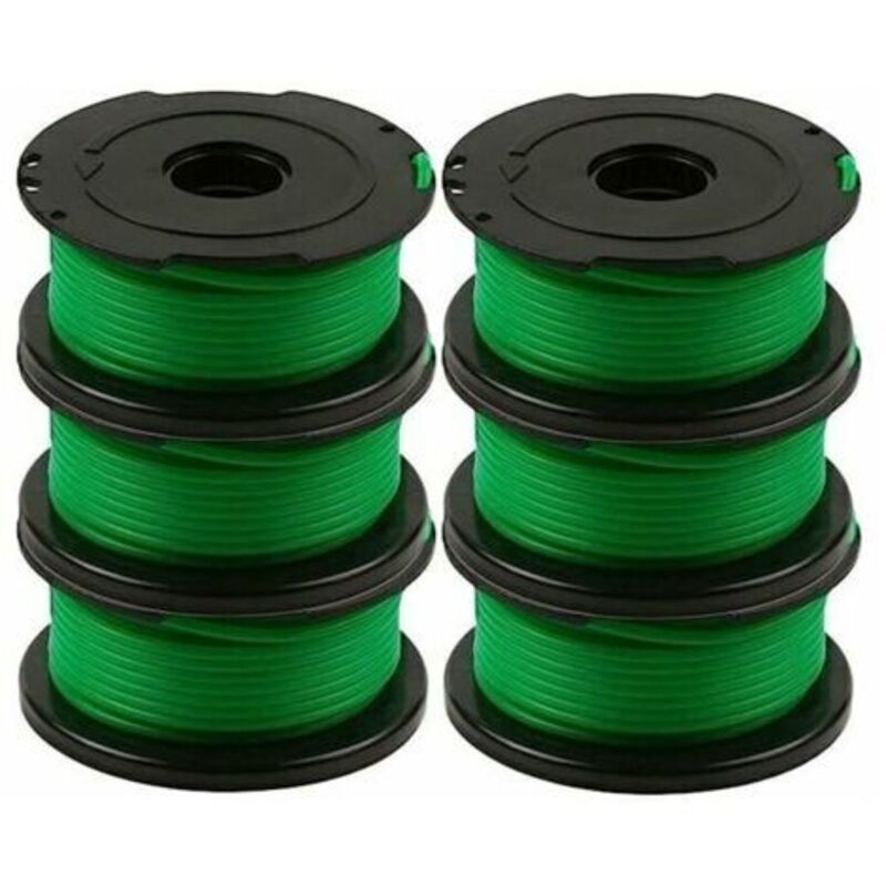Set Mit 6 Fadenspulen Für Rasentrimmer Black And Decker Gl7033, Gl8033, Gl9035, Jeweils 6 Meter Lang.