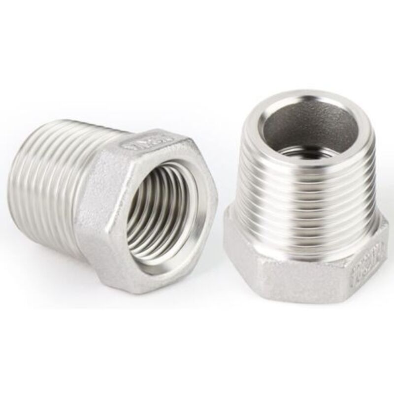 2 Stück 1-1/4" Außengewinde Auf 3/4" Innengewinde Bsp Schlauchadapter, Edelstahl-reduziernippel 304 Mit Sechskant