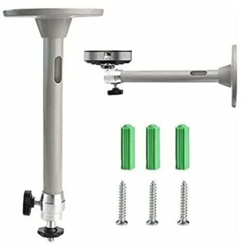 Deckenhalterung Für Beamer, Verstellbare Deckenhalterung Für Videoprojektor, Wandmontierte Projektorhalterung, Universelle Deckenhalterung, Universelle Wandhalterung Aus Aluminium Für Beamer (silber)