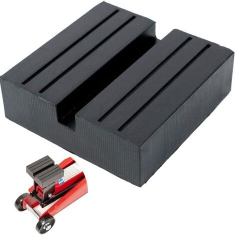 Universelle Gummiauflage Für Wagenheber, 75x75x25 Mm Halterung Mit U-ausschnitt, Für Alle Fahrzeuge Bis 3,5 Tonnen, Rutschfeste Wagenheberauflage Für Den Einsatz Von Wagenhebern