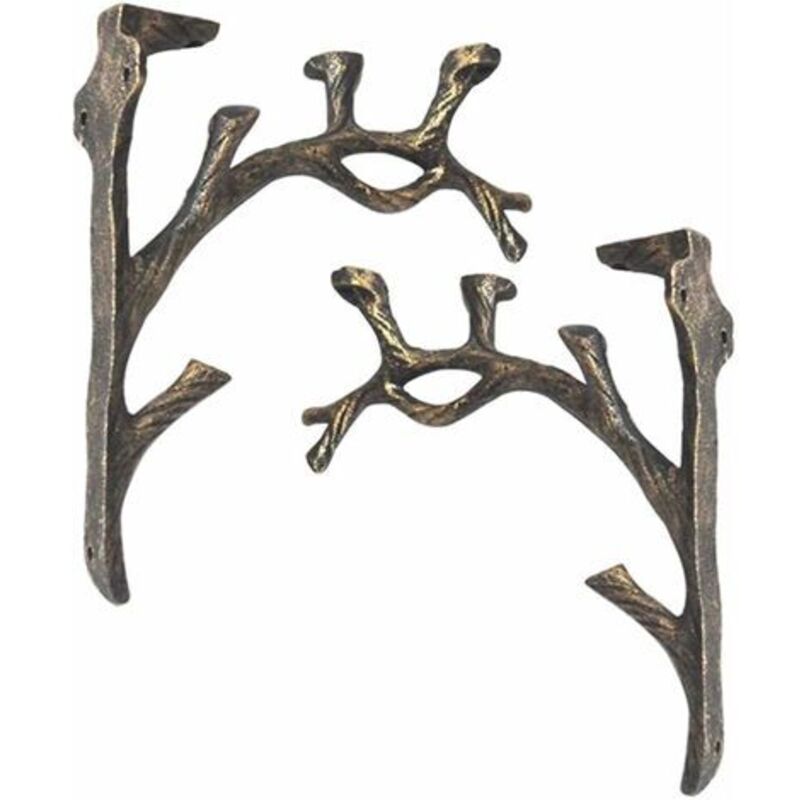 Vintage Wandregalhalter Aus Schmiedeeisen – 2 Stück – Wasserfest Und Rostfrei – Für Bretter Bis Zu 60 Mm Dicke