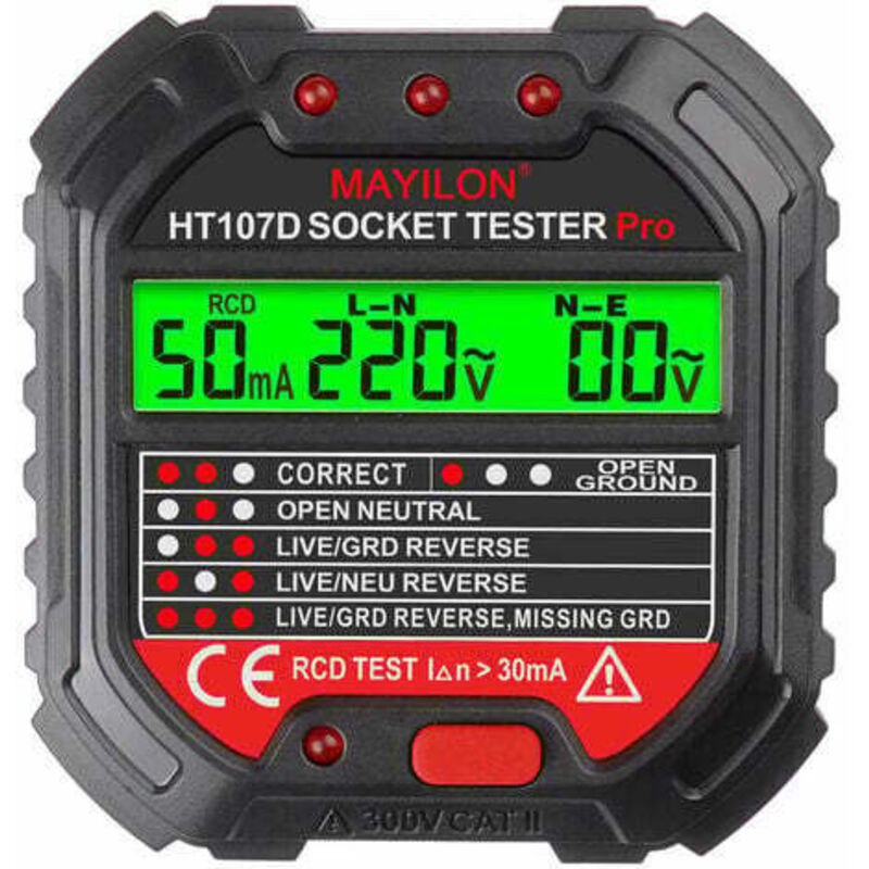 Steckdosentester Steckdosentester Multifunktionaler Leckage-detektor Mit Spannungsanzeige Der Wandsteckdose