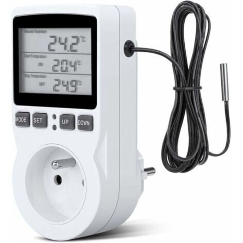 Digitaler Temperaturregler, Thermostatsteckdose Für Heizung Und Kühlung, Lcd-temperaturregler, 200v-250v Für Temperaturregler Im Gewächshaus