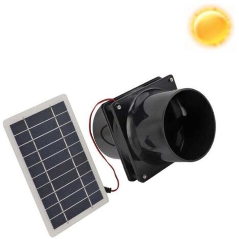 Solar-abluftventilator 10w – 12v-solarmodul – Einfache Installation Für Gewächshäuser, Wohnmobile Und Hühnerställe – Gewicht 345g