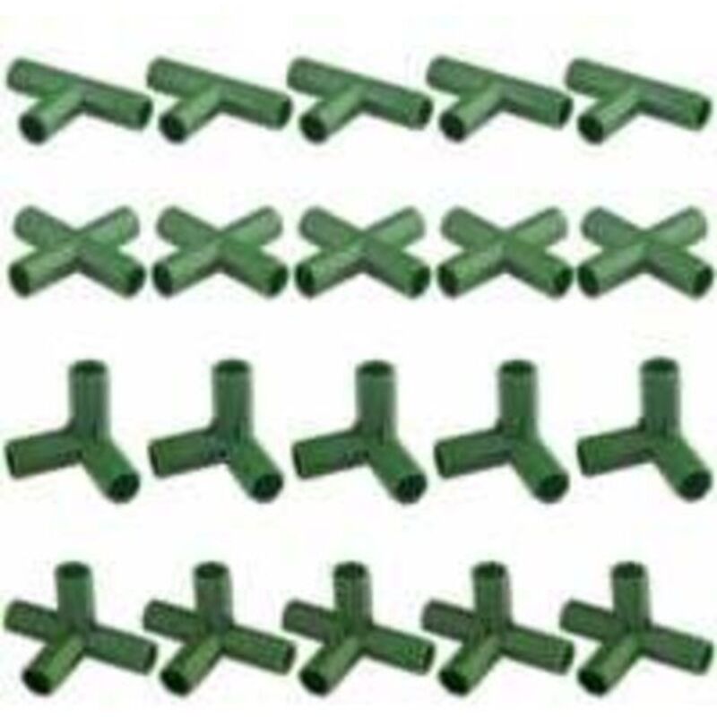 Set Aus 20 Gartenrahmen-verbindern, 11 Mm – Langlebiges Pp-material – Für Gewächshäuser Und Kletterpflanzen – Einfache Montage