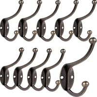 Set Aus 10 Vintage Wandhaken Aus Metall – Tragkraft 15 Kg – Einfache Montage Mit Schrauben – Für Badezimmer, Küche, Eingangsbereich