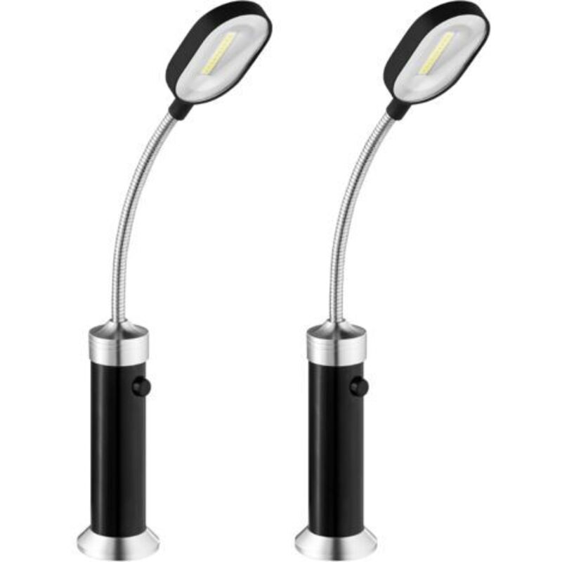 Magnetische Grilllampen - 2er Set Superhelle Led-cob-lampen Mit Batterien Und Magneten An Der Basis.