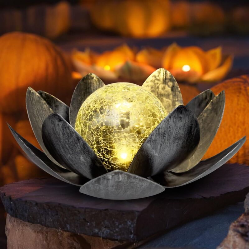 Solargartenlampen, Lotus-solarlaterne, Solar-lotus-gartendekoration, Außenbeleuchtung Für Den Garten, Solar-außenlampe Für Terrasse Und Hof