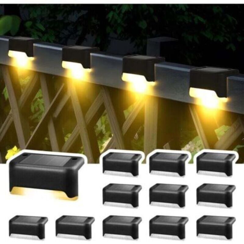 Wasserdichte Led-solarleuchten Für Den Außenbereich – Treppen, Stufen, Gehwege, Hof, Zaun, Brücke, Dachrinne, Dekoration (warmweiß) - Ouylaf