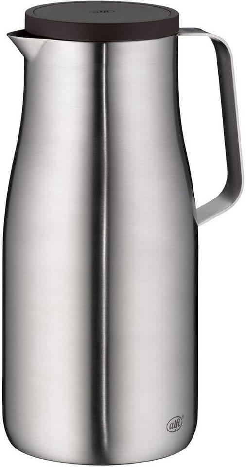 Alfi Isolierkanne STUDIO, aus doppelwandigem Edelstahl, spülmaschinenfest, 1,5 l, (1-St), 12h heiß & 24h kalt, ergonomischer Griff, große Öffnung