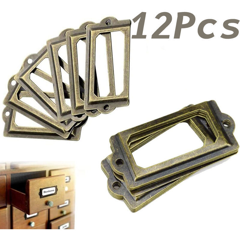 Set Aus 12 Antiken Messing-griffen – 70 Mm X 33 Mm – 24 Schrauben Enthalten – Für Schränke Und Schubladen