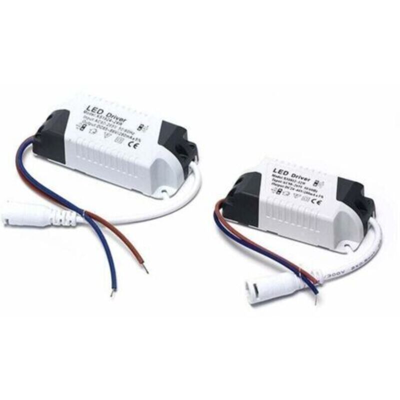 2x Led-treiber, 8-12w Transformator Für Led-deckenleuchte, Netzteil Für Led-panel, Dc-anschluss Für Led-deckenleuchte (8-12w)