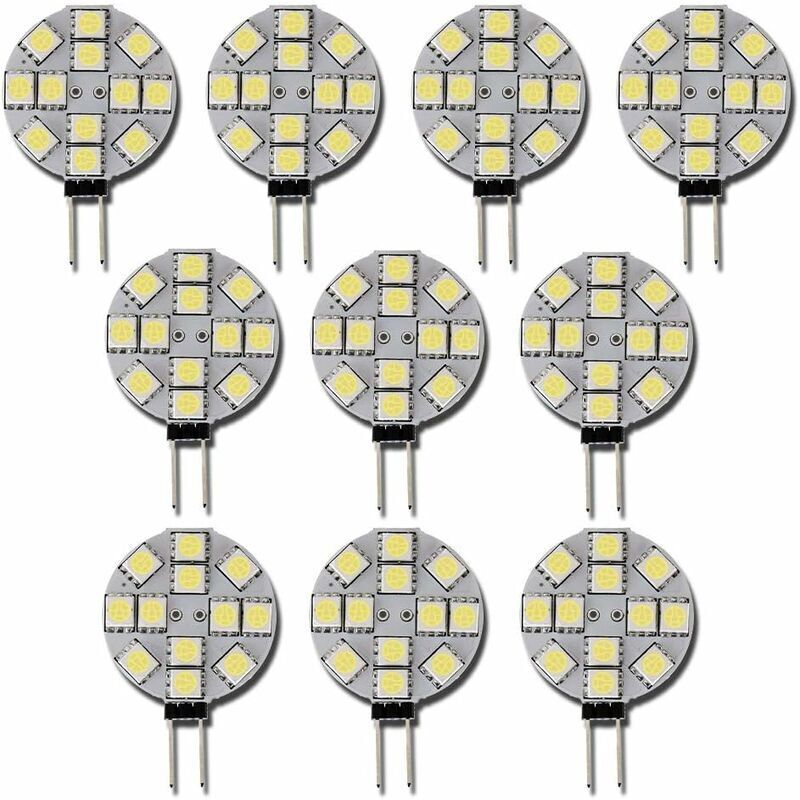 10x G4 Led-glühbirne, Dc 12v, Nicht Dimmbar, Kaltweiß 6000k, Ersatz Für 20w Halogenlampen, Geeignet Für Küche, Wohnmobil, Wohnwagen, Anhänger Und Boot