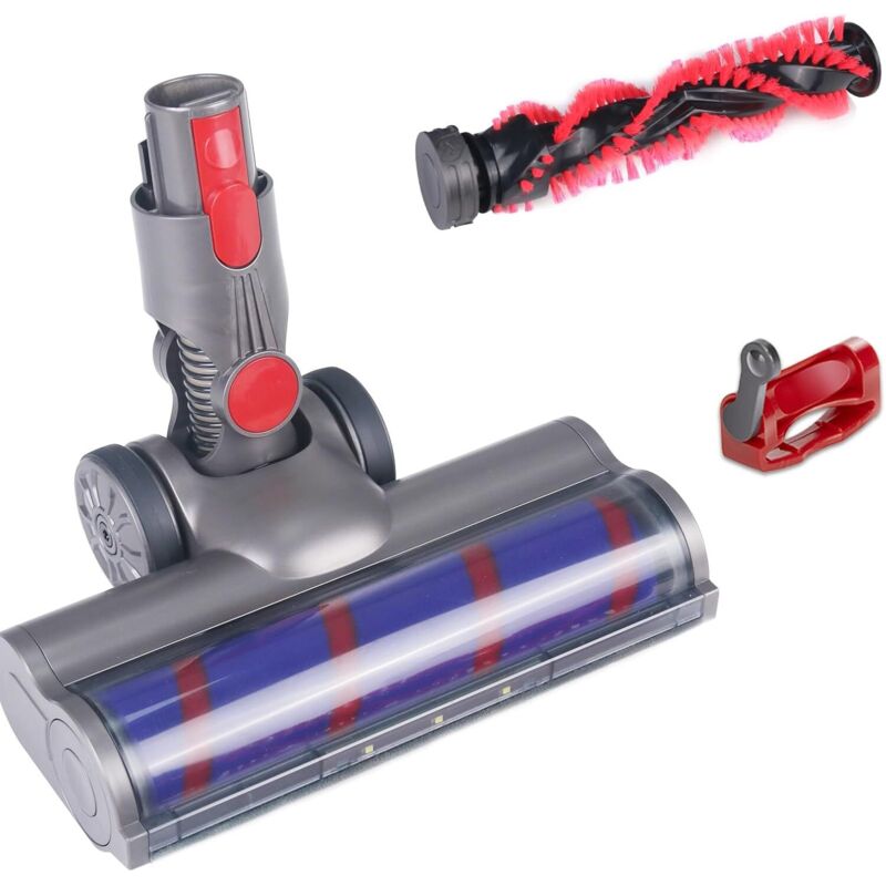 Bürste Für Dyson V7 V8 V10 V11 V15 Sv12 Sv14 Sv15, Dyson-bürstenkopf Mit Turbo Und Weichem Roller, Led Und Auslöseverriegelung, Dyson-zubehör Für Teppiche, Parkett Und Holzböden