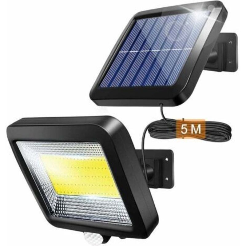 Solarleuchte Für Außenbereich Mit Infrarot-bewegungsmelder, Led-außenstrahler Mit Sensor, Sicherheitsbeleuchtung, Wasserdicht, Für Garten, Lagerhalle, Eingang