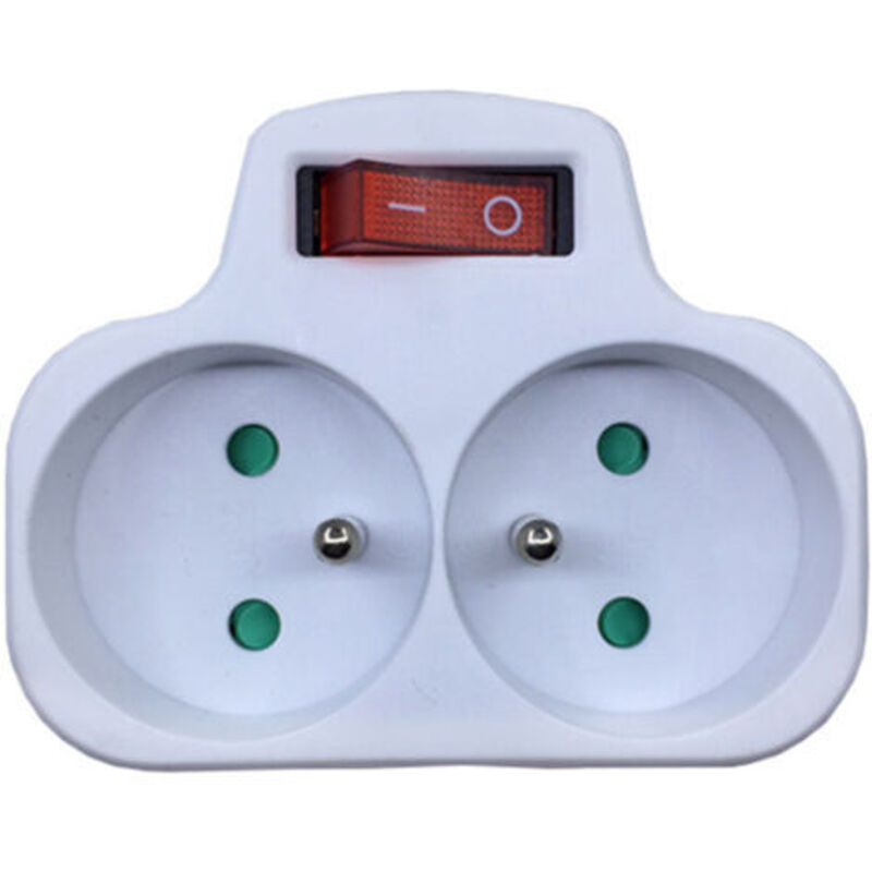 Steckdosen Mit Schalter, 2-in-1 Elektrische Wandsteckdose Mehrfachsteckdose, Ideale Wandsteckdose Für Schlafzimmer, Büro Und Zuhause, 16a, 230v, Weiß