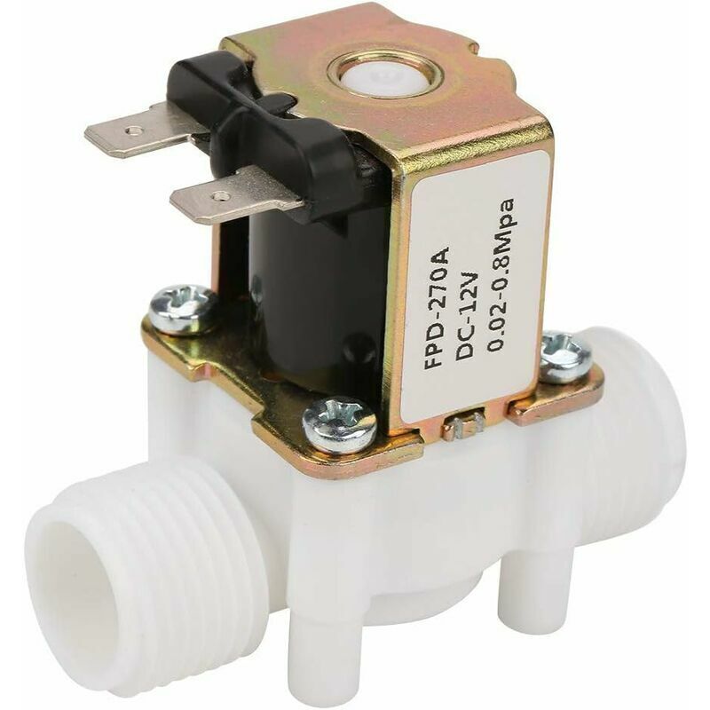 12v Magnetventil G1/2 & 3/4 Kunststoff-elektrisches Wasser-magnetventil Normalerweise Geschlossen (n/c) Für Die Wasserverteilung
