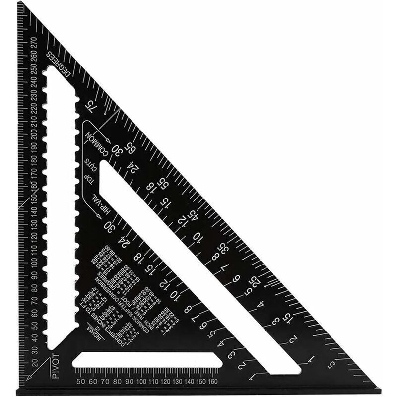 30 Cm Zimmermannswinkel Aus Aluminium – Hohe Präzision – Cnc-gefräste Kanten – Für Präzise Schnitte In Hartholz Und Teak