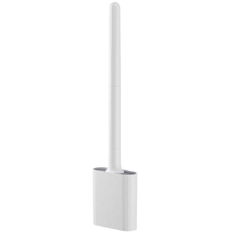 Flexibler Silikon-wc-bürste – Wand- Oder Bodenhalterung – Ergonomischer, Rutschfester Griff – Klappbarer Kopf Für Effektive Reinigung