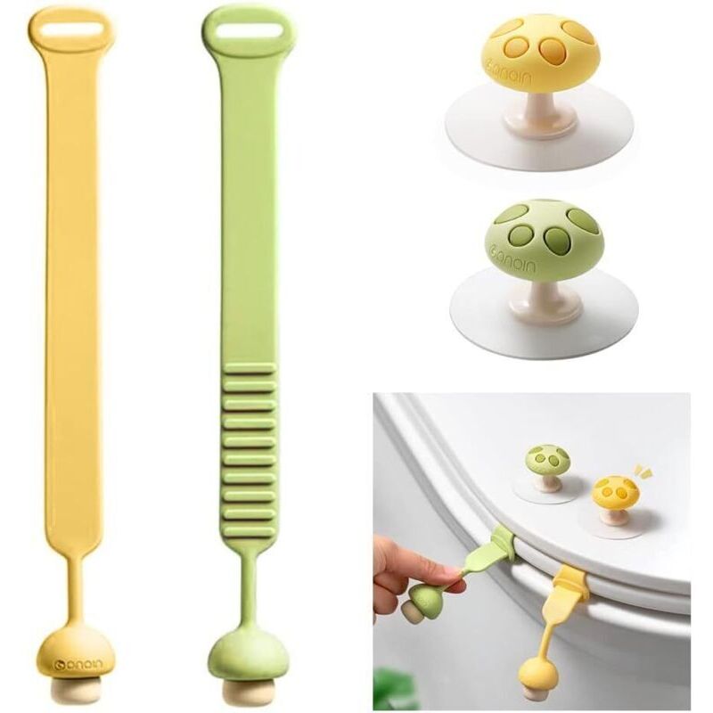 4 Stück Toilettensitzgriff, Silikon-deckelgriff Zur Vermeidung Von Kontakt, Erhöhungsgriffe Für Toilettenklappdeckel, Für Reise, Zuhause, Hotel (toilettenzubehör)