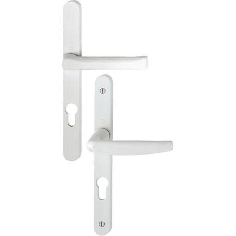 Hoppe – Fenstergriff-set Schmale Rosette Atlanta – Geringer Vorsprung 195mm – Weiß 9016 – Schlüssel I Abstand 70 C.7 – Stärke 78/87mm – 3309311 - 300lmsgl