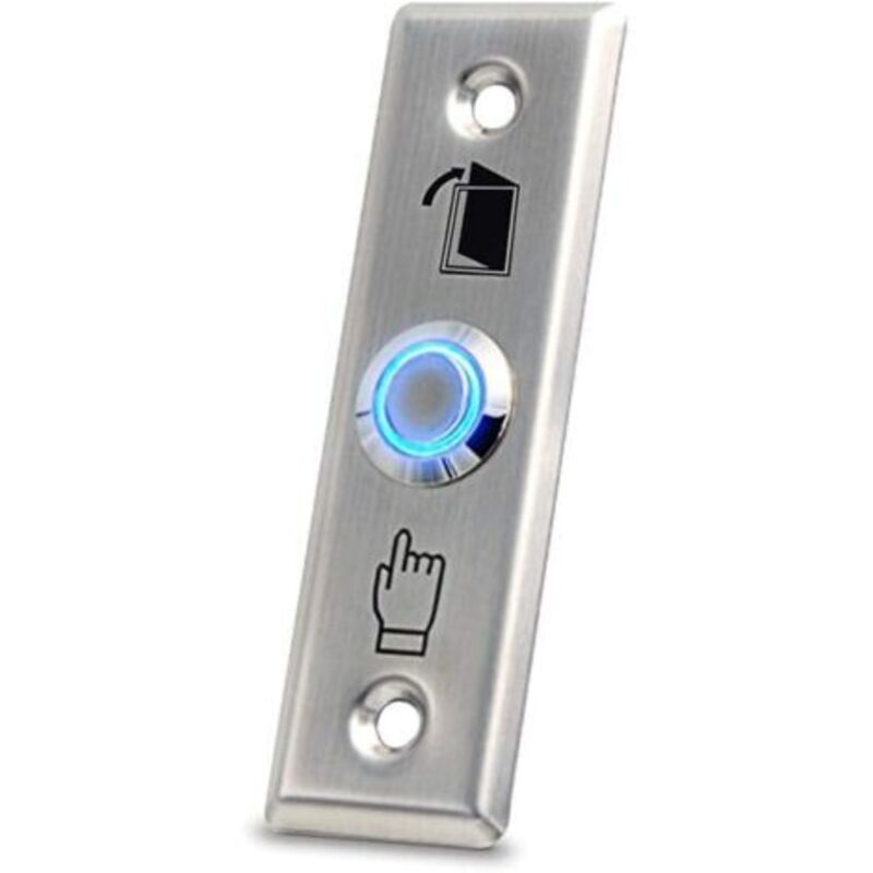 Edelstahl-austrittsknopf Mit Led-beleuchtung Für Zutrittskontrollsysteme (30 X 90 Mm)