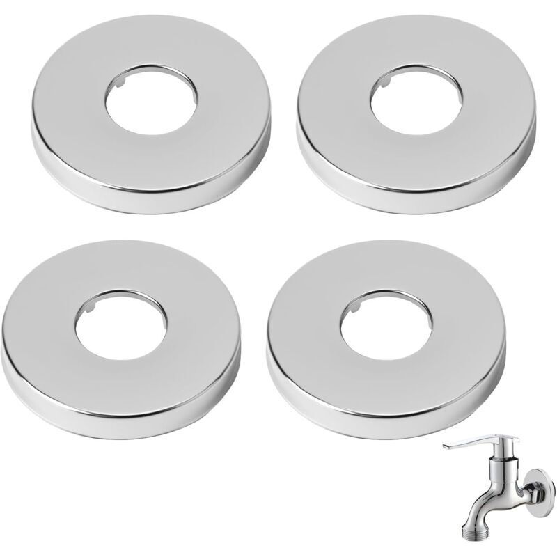 Rosaces Duscharmatur Aus Edelstahl – Polierte Und Gratfreie Heizkörperabdeckungen, (3/4) Ø 27 Mm X Ø70mm X 10mm, Für Innenarmaturen Und Heizkörper, Korrosionsbeständig