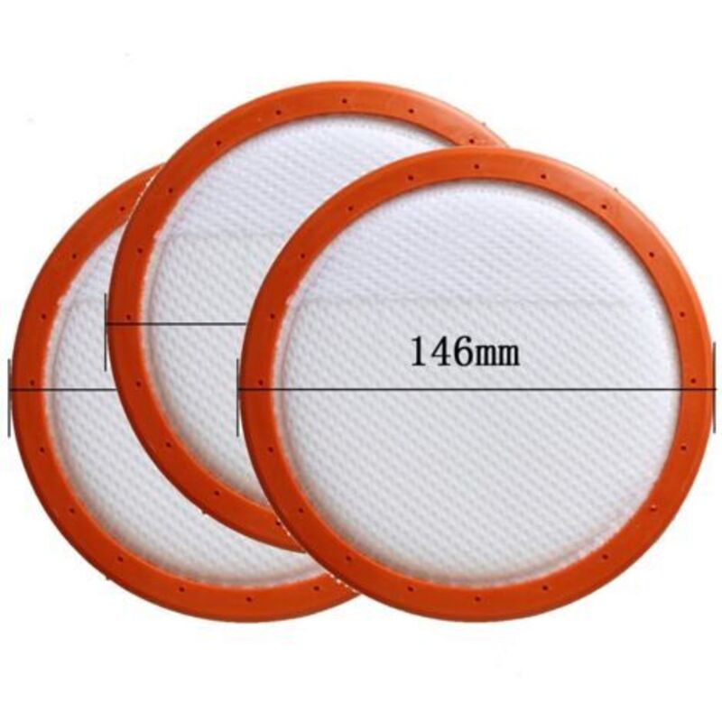 Waschbarer Runder Baumwollfilter Für Midea Staubsauger C3-l148b C3-l143b Vc14a1-vc 146 Mm Hepa-filterelemente 3 Stück