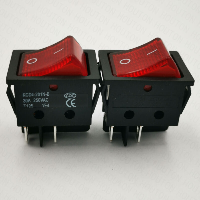 Ein-/ausschalter Mit 4 Anschlüssen, Rotes Licht