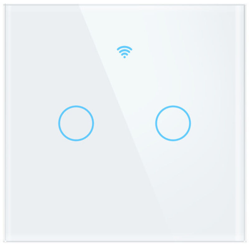 Wlan-smart-touch-schalter – Kompatibel Mit Alexa Und Google Assistant – Gehärtetes Glaspaneel – Einfache Installation