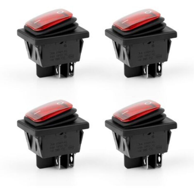 4 Schalter, Wasserdichte Kippschalter, Ac 16a/250v 20 A/125v 4-polig 2 Stellungen, Kippschalter Zur Panelmontage Für Elektrische Produkte