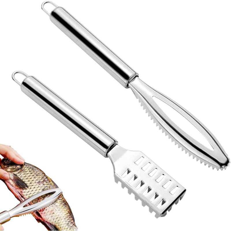 2 Stück Fischschuppenentferner, Edelstahl-schuppenschaber Zum Entfernen Von Fischschuppen, Für Küche, Restaurant Und Hotel