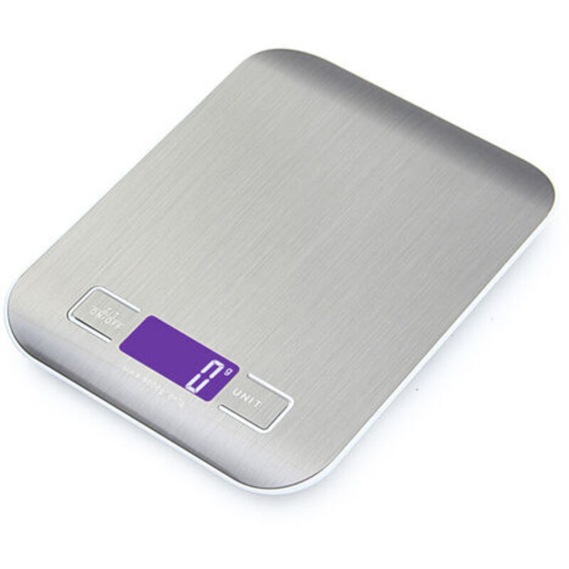 Digitale Küchenwaage 5 Kg/1 G, Edelstahl-waage Mit Lcd-display Und Tarafunktion, Waage Mit 4 Maßeinheiten, Lebensmittelwaage Zum Kochen Und Backen