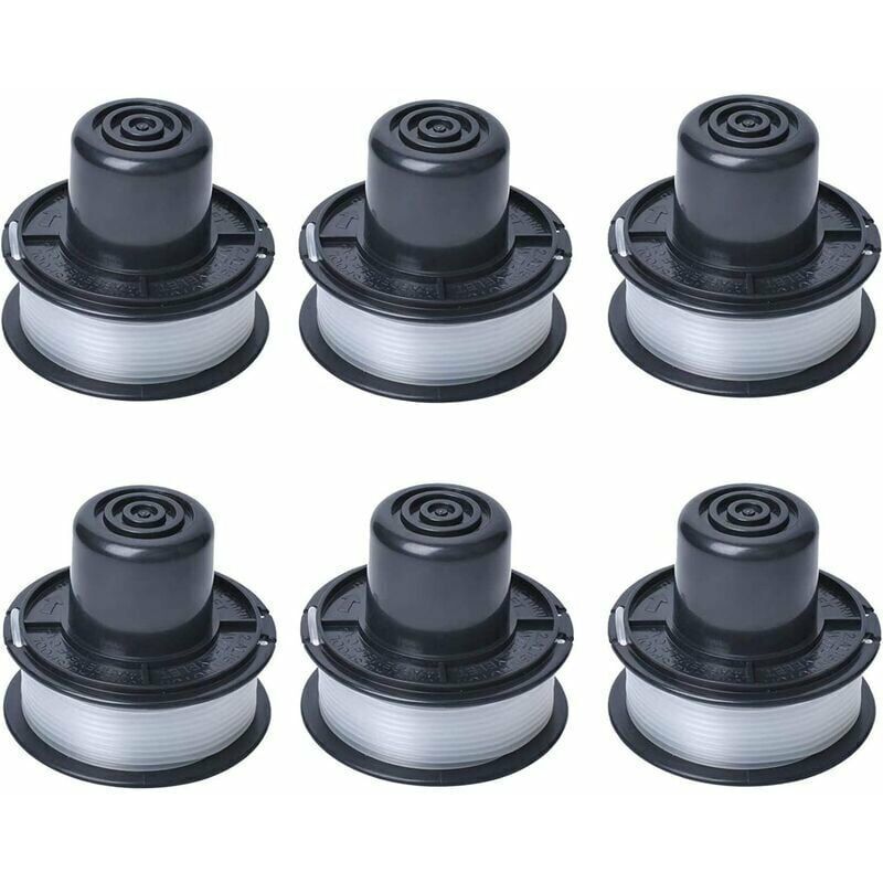 A6226 Fadenspule Kompatibel Mit Black Und Decker Auftipp Rasentrimmer Automatisch Gl250 / Gl310 / Gl360 / Gl360sb Mit 6m Faden, 6er-pack