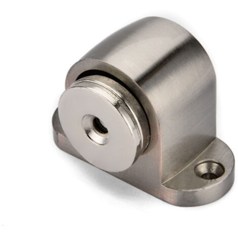 Magnetischer Türstopper Für Den Boden – Gebürstetes Metall – Stoßdämpfung – Einfache Installation Mit Mitgelieferten Schrauben
