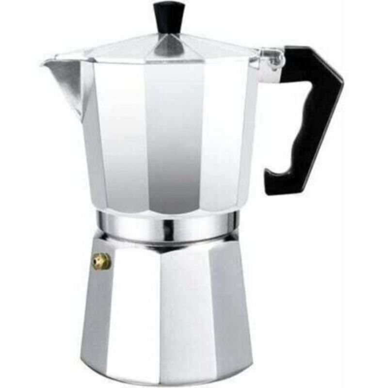 Italienische Mokkakanne Moka Express Aus Aluminium Für Espresso - Transparenter Deckel (9 Tassen 450 Ml)