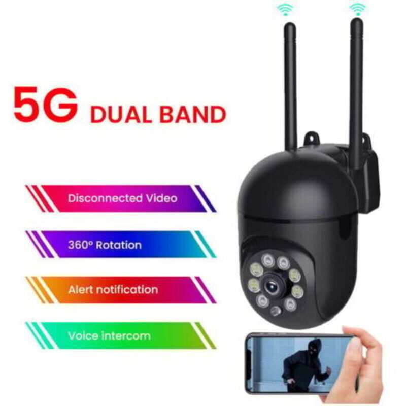 Überwachungskamera Für Außenbereich, Ip Wifi 2.4 + 5g, Hd 1080p, 4-facher Zoom, Menschenerkennung, Farb-nachtsicht