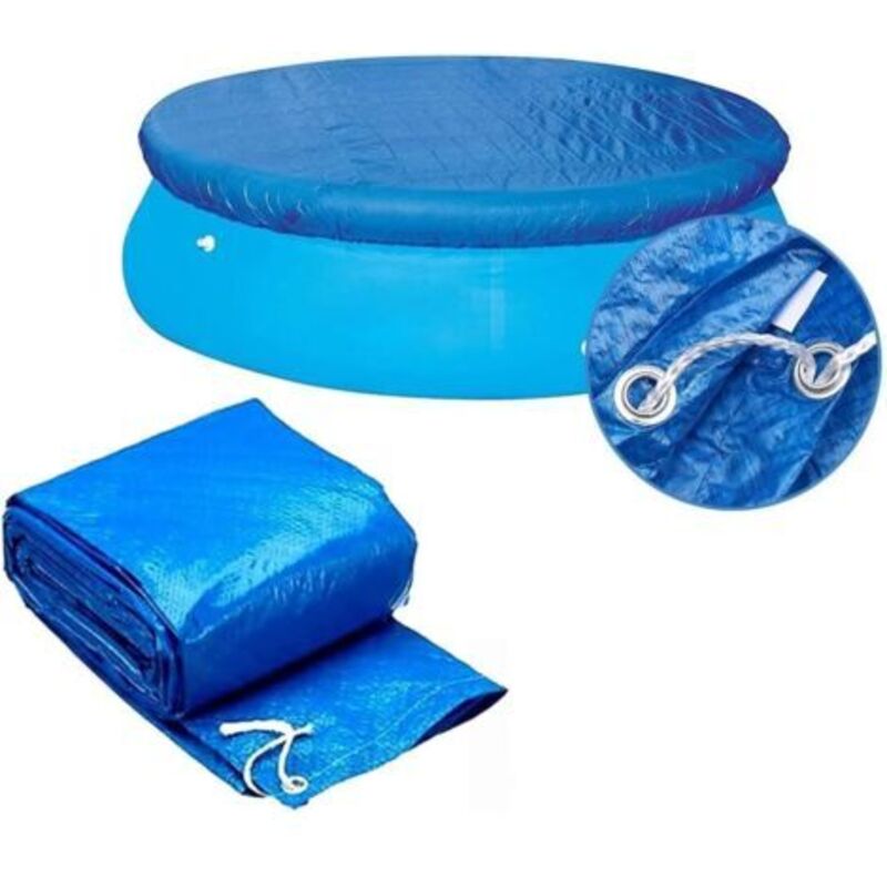 Runde Poolabdeckung, Rohrpoolabdeckung, Aufstellpoolabdeckung, Aufblasbare Poolabdeckung (183 Cm / 6 Ft)