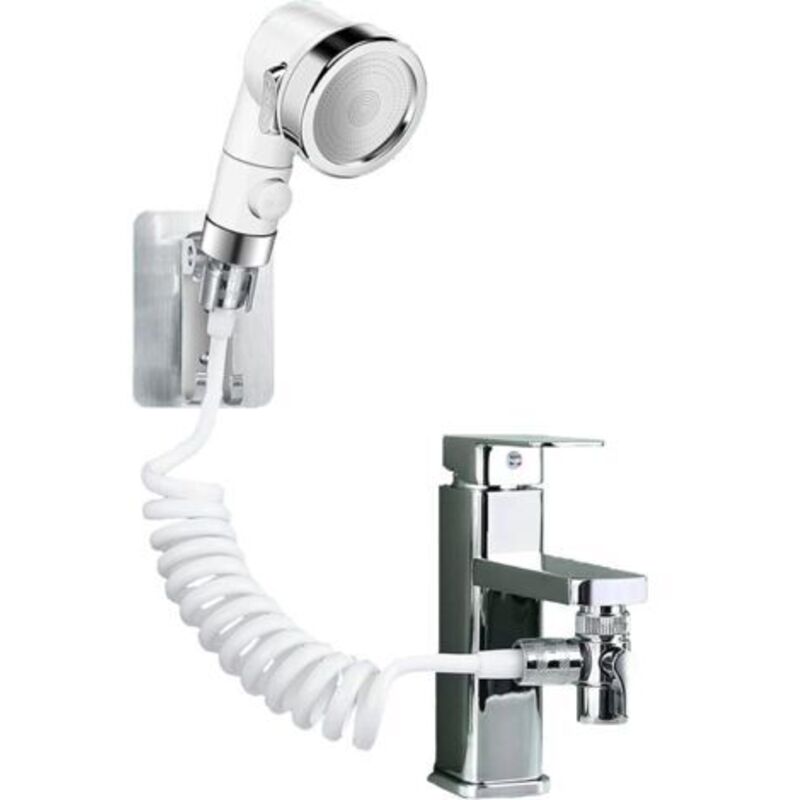 Dusch-pommeau-set Für Waschbecken, Adaptierbar An Wasserhahn, Flexibler Schlauch Für Küchenarmatur, Badezimmer-duschkopf Perfekt Zum Haarewaschen Oder Reinigen Von Haustieren
