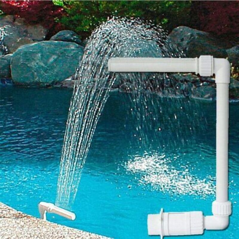 Einstellbarer Pvc-poolbrunnen – Dekorativer Wasserfall Für Becken – Schnelle Installation In 5 Minuten – Kompatibel Mit Aufstell- Und Einbaupools