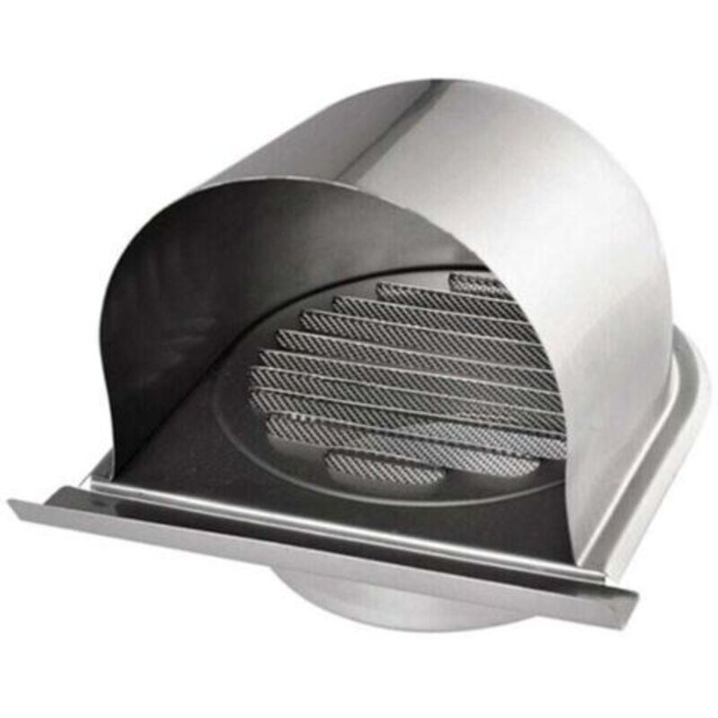 150 Mm Edelstahl-lüftungsgitter, Runder Abluftgrill Für Außenhaube, U-förmiges Lüftungsgitter Mit Insektenschutzgitter, 45°-lamellen-lüftungsgri