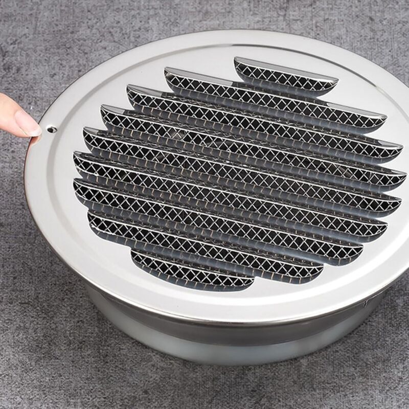 Rundes Edelstahl-lüftungsgitter 140 Mm – Wetterfest – Einfache Schraubenlose Installation – Für Küche Und Badezimmer