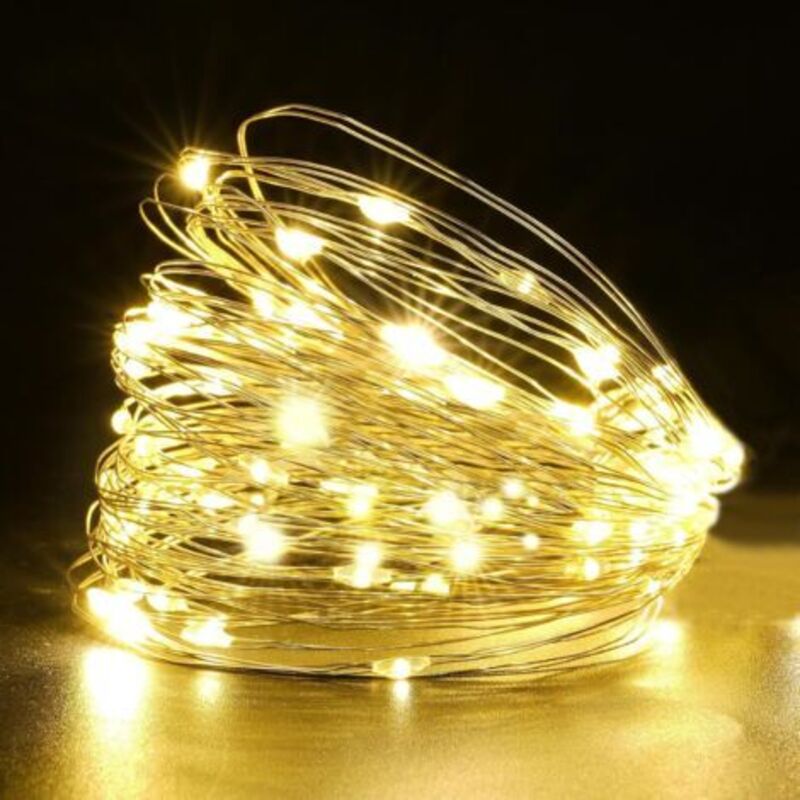 Kabelgebundene Lichterkette Mit 100 Leds, 10 M, Mit Fernbedienung Und Timer, Wasserdicht