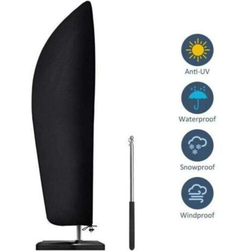 Schutzhülle Für Ampelschirm, 2 Bis 4 M Breit, Aus 210d Oxford-gewebe, Wasserdicht, Staubdicht, Uv-beständig, 265x40/70/50 Cm, Debuns